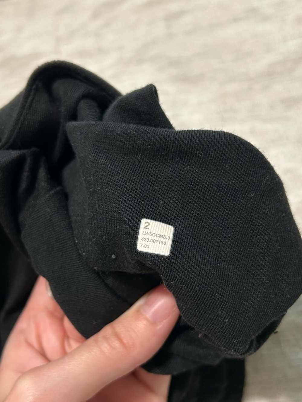 Lululemon Black Soft Jersey Classic-Fit Mid-Rise Jogger | Size 2 - Picture 6 of 7